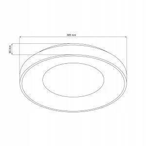 Plafon lampa łazienkowa sufitowa dekoracyjna 48w LED pilot regulacja CCT 7 Plafon lampa łazienkowa sufitowa dekoracyjna 48w LED pilot regulacja CCT - obrazek 7