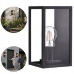 Lampa ogrodowa kinkiet zewnętrzny elewacyjny 1x E27 ciemno szara aluminium