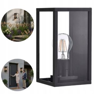 Lampa ogrodowa kinkiet zewnętrzny elewacyjny 1x E27 ciemno szara aluminium