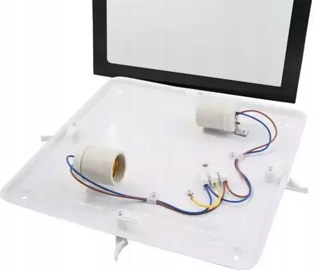 Lampa do łazienki plafon łazienkowy LED na żarówki 2xe27 IP44 czarny 8 Lampa do łazienki plafon łazienkowy LED na żarówki 2xe27 IP44 czarny - obrazek 8