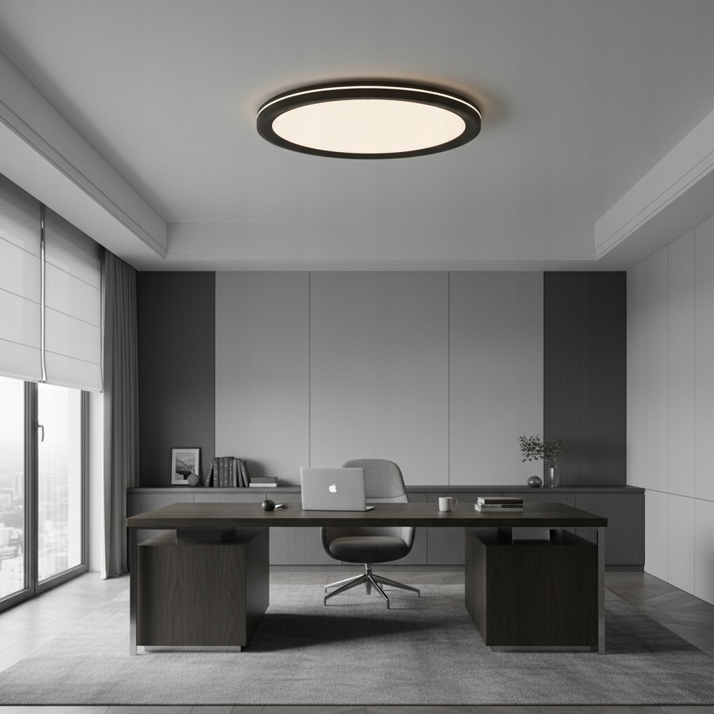 Plafon lampa sufitowa natynkowa LED 24w zmienna barwa światła CCT czarna 6 Plafon lampa sufitowa natynkowa LED 24w zmienna barwa światła CCT czarna - obrazek 6