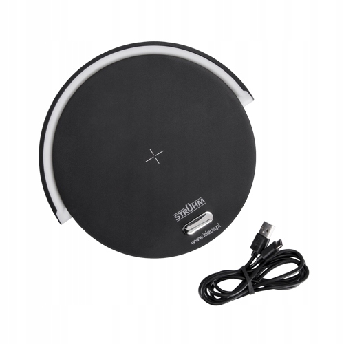 Lampka nocna LED z ładowarką bezprzewodową indukcyjną do telefonu czarna 8 Lampka nocna LED z ładowarką bezprzewodową indukcyjną do telefonu czarna - obrazek 8