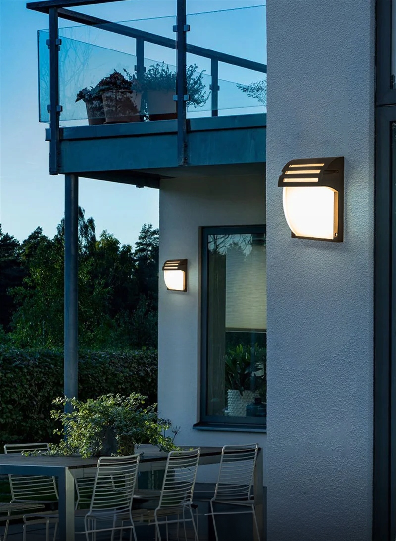 Lampa elewacyjny zewnętrzna oprawa ścienna ogrodowa E27 aluminum + szkło 8 Lampa elewacyjny zewnętrzna oprawa ścienna ogrodowa E27 aluminum + szkło - obrazek 8