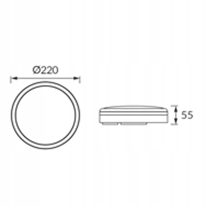 Lampa zewnętrzna plafon ogrodowy na balkon taras LED 12w/15w/18w CCT czarny 10 Lampa zewnętrzna plafon ogrodowy na balkon taras LED 12w/15w/18w CCT czarny - obrazek 10