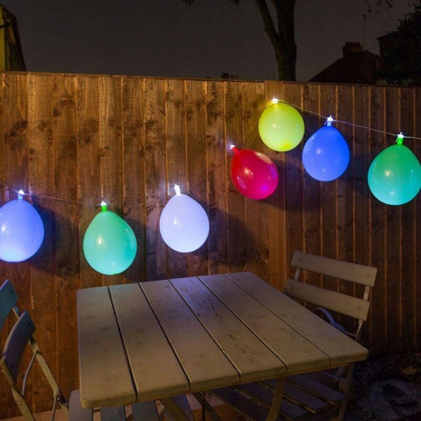 Girlanda łańcuch świetlny LED z kolorowymi balonam 10 szt urodziny ozdoba 6 Girlanda łańcuch świetlny LED z kolorowymi balonam 10 szt urodziny ozdoba - obrazek 6
