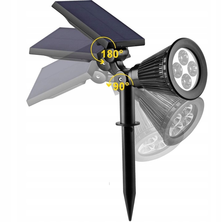 Naświetlacz ogrodowy RGB reflektor lampa solarna LED wbijany szpikulec 9 Naświetlacz ogrodowy RGB reflektor lampa solarna LED wbijany szpikulec - obrazek 9
