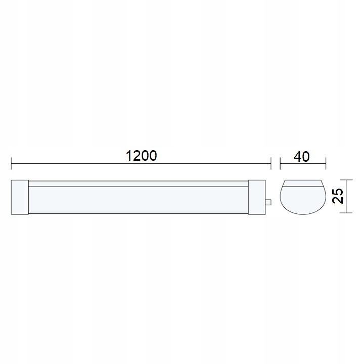 Lampa LED warsztatowa 120cm hermetyczna panel oprawa 36w IP65 antracyt 5 Lampa LED warsztatowa 120cm hermetyczna panel oprawa 36w IP65 antracyt - obrazek 5