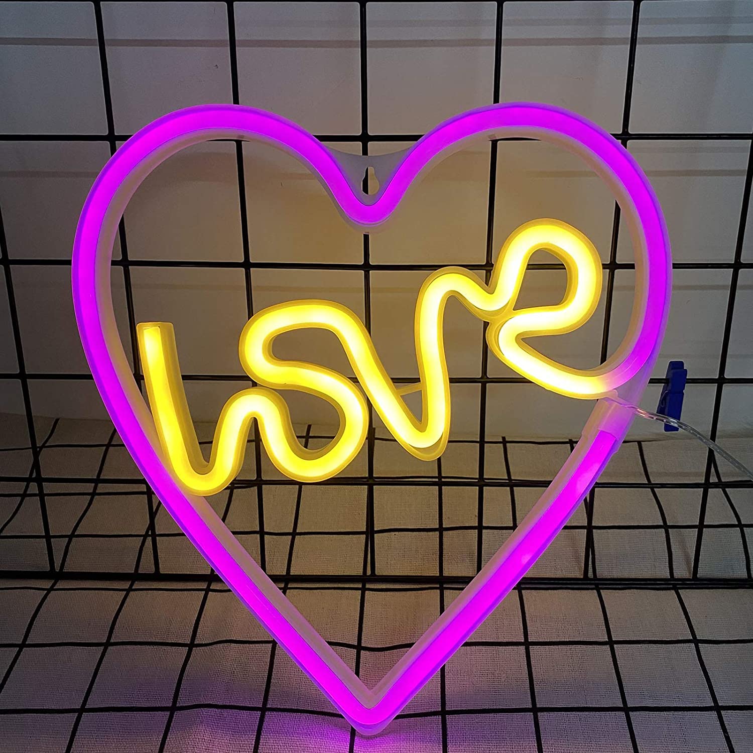 Lampka nocna neon pokój dziecięcy serce love LED ślub dekoracja usb baterie 5 Lampka nocna neon pokój dziecięcy serce love LED ślub dekoracja usb baterie - obrazek 5