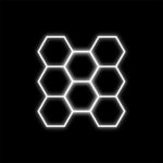Zestaw biały Lamp HEXAGON 8 LED 6500K