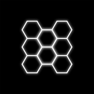 Zestaw biały Lamp HEXAGON 8 LED 6500K