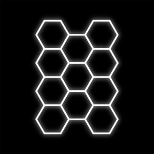 Zestaw czarny Lamp HEXAGON 11 LED 6500K