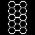 Zestaw czarny Lamp HEXAGON 14 LED 6500K