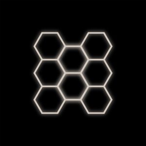 Zestaw biały Lamp HEXAGON 8 LED 4000K