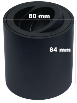 Oprawa natynkowa SPOT CORTO czarna84 mm ruchoma