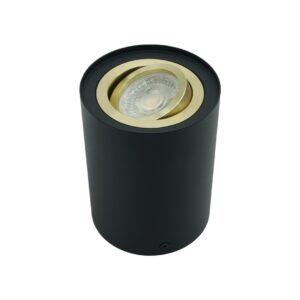 Oprawa natynkowa SPOT CRONO czarno-złota 125 mm ruchoma