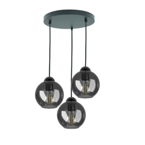 Lampa wisząca klosz dymiony NEBIOS-3R