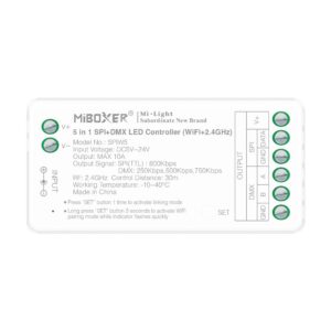 Sterownik cyfrowy SPI+DMX WI-FI+2.4G SPIW5 10A 5w1