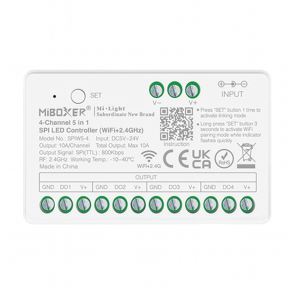 Sterownik do Taśm LED cyfrowych 5w1 4-kanałowy WI-FI+2.4G 1 Sterownik do Taśm LED cyfrowych 5w1 4-kanałowy WI-FI+2.4G