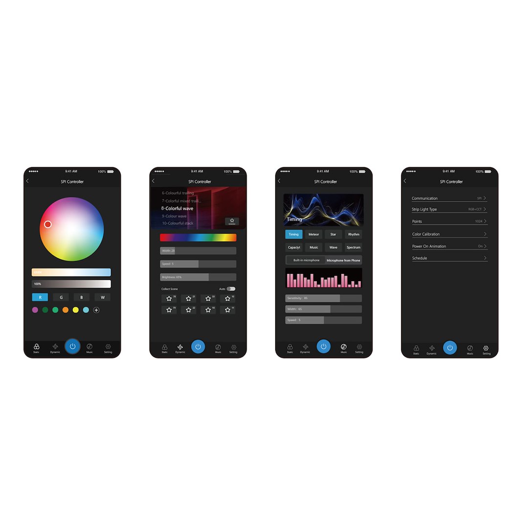 Sterownik cyfrowy SPI+DMX WI-FI+2.4G SPIW5 10A 5w1 5 Sterownik cyfrowy SPI+DMX WI-FI+2.4G SPIW5 10A 5w1 - obrazek 5