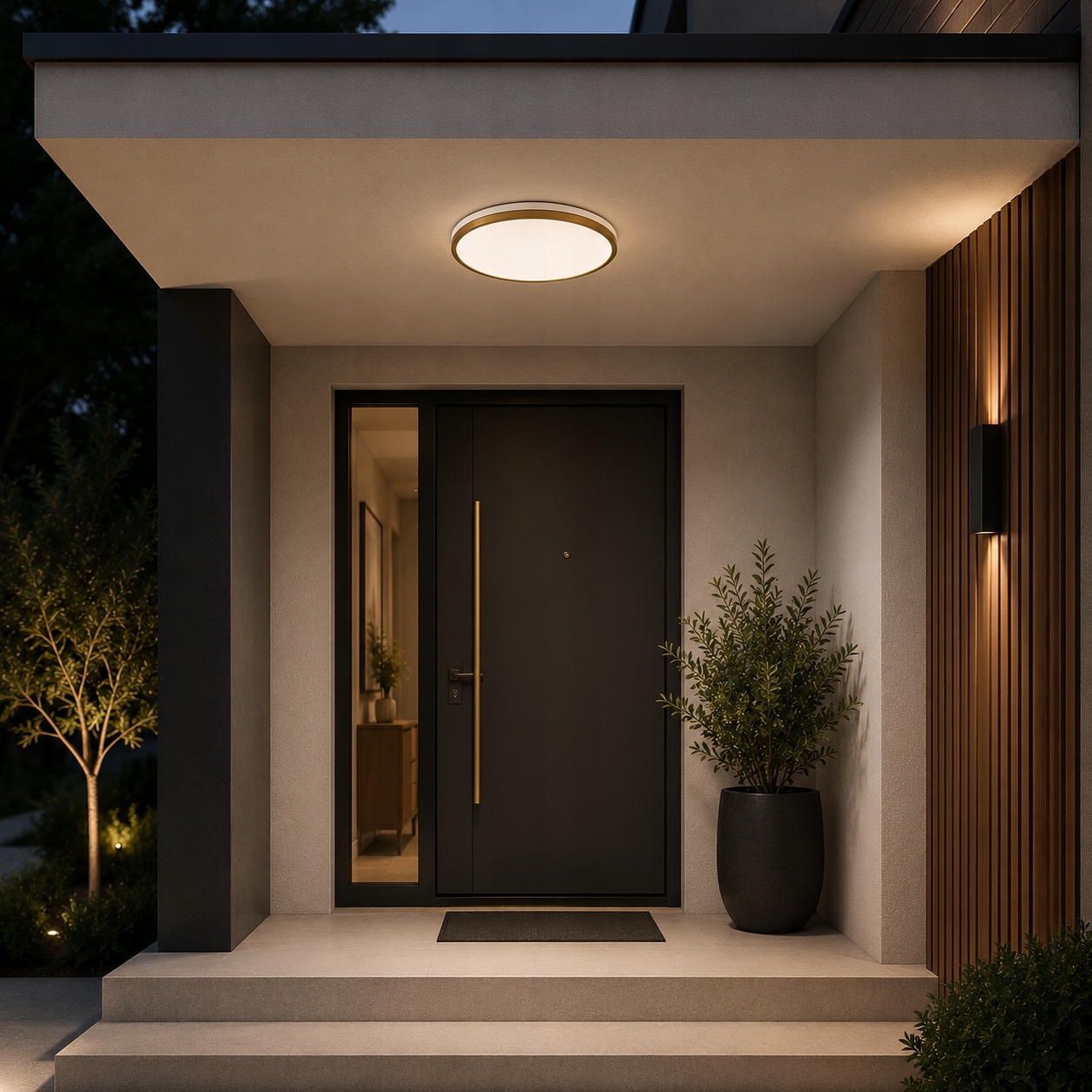 Plafon lampa łazienkowa sufitowa 24w LED złota do wewnątrz na zewnątrz ring 6 Plafon lampa łazienkowa sufitowa 24w LED złota do wewnątrz na zewnątrz ring - obrazek 6