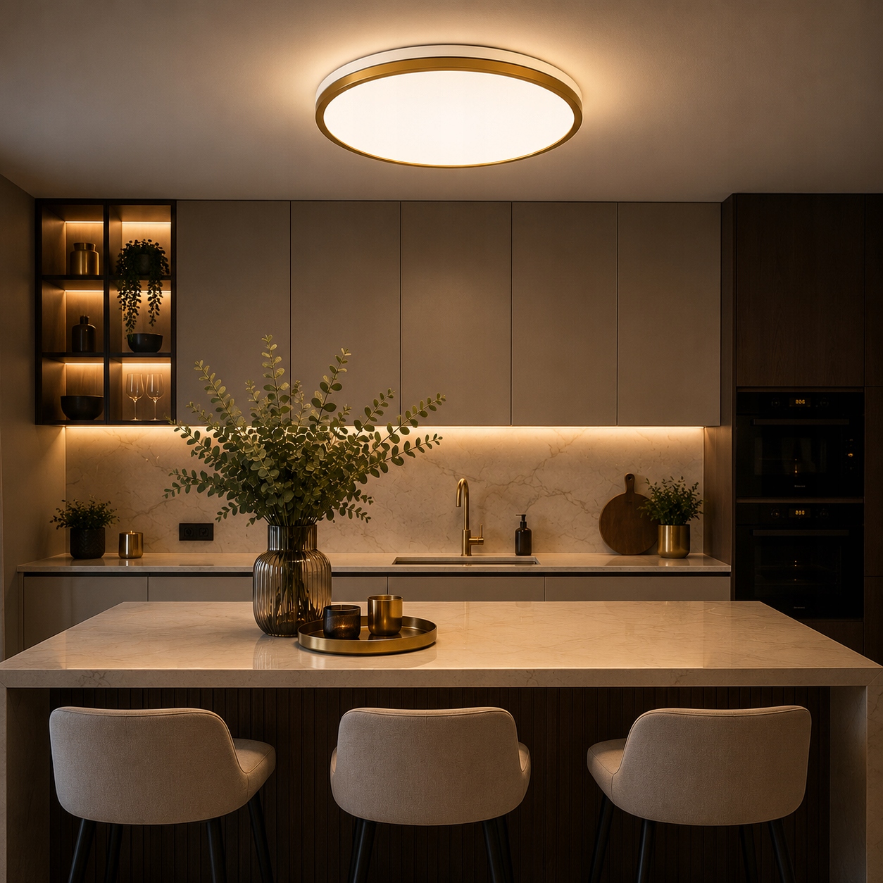 Plafon lampa łazienkowa sufitowa 24w LED złota do wewnątrz na zewnątrz ring 5 Plafon lampa łazienkowa sufitowa 24w LED złota do wewnątrz na zewnątrz ring - obrazek 5