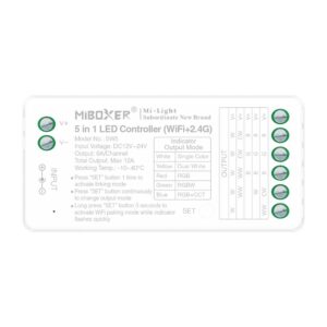 Mi-Light odbiornik taśm LED 5w1 MONO/CCT/RGB/RGBW/RGBCCT WI-FI 12A 2