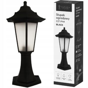 Lampa ogrodowa słupek zewnętrzny stojący 42 cm E27 LED tarasowa latarenka