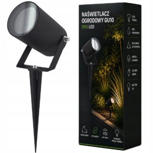 Lampa ogrodowa wbijana reflektor LED GU10 IP65 do podświetlania roślin grot