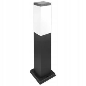 Lampa ogrodowa zewnętrzna słupek E27 LED 6x6 cm 45cm ral 9004