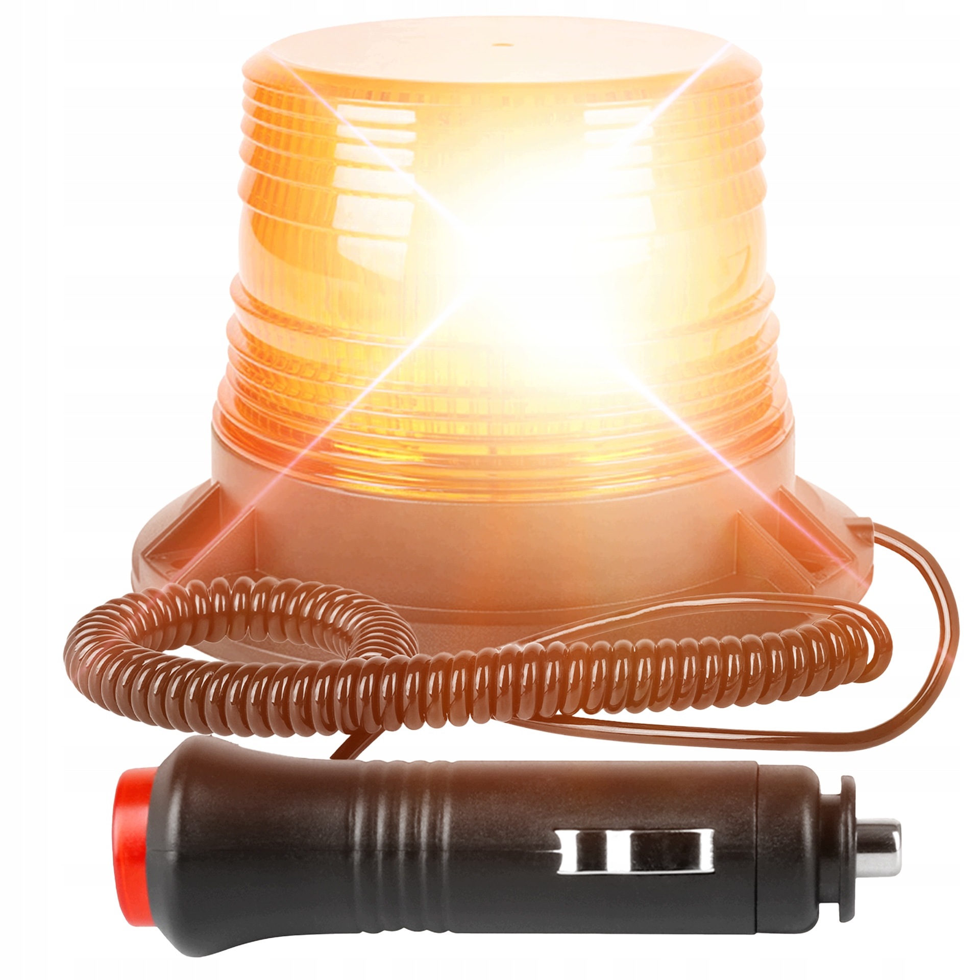 Lampa ostrzegawcza LED kogut 30w 12-24v pomarańczowy kogut na magnes 2 Lampa ostrzegawcza LED kogut 30w 12-24v pomarańczowy kogut na magnes - obrazek 2
