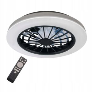 Lampa z wentylatorem sufitowa plafon LED 24w ściemnianie CCT pilot 38 cm