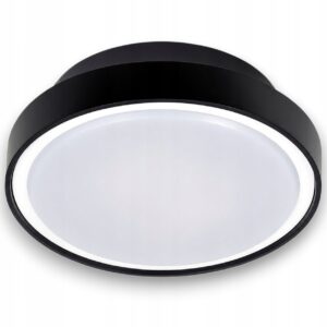 Lampa zewnętrzna sufitowa plafon na balkon taras 2 x E27 LED IP65 czarny