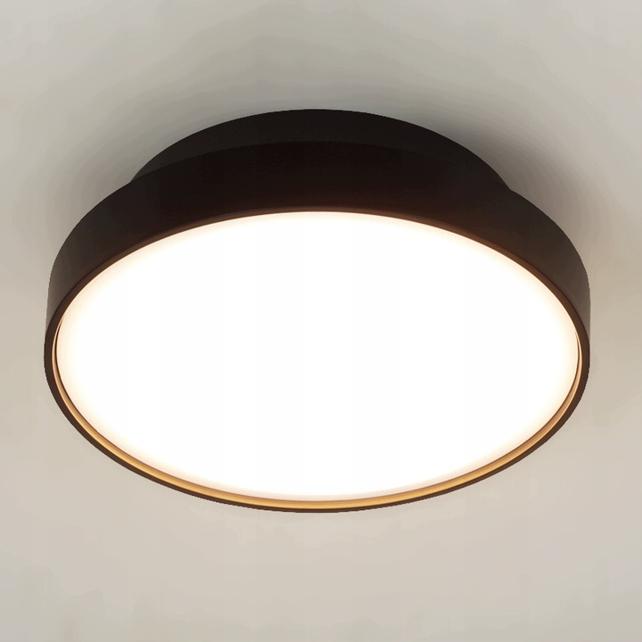 Lampa zewnętrzna sufitowa plafon na balkon taras 2 x E27 LED IP65 czarny 3 Lampa zewnętrzna sufitowa plafon na balkon taras 2 x E27 LED IP65 czarny - obrazek 3
