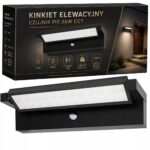 Kinkiet elewacyjny 36w LED CCT lampa zewnętrzna ogrodowa PIR aluminium