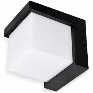 Kinkiet elewacyjny ogrodowy zewnętrzny lampa oprawa LED 10w czarna 4000k