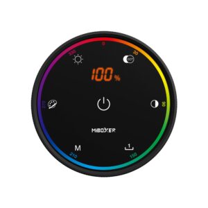 Pilot naścienny obrotowy RF RGB+CCTczarny