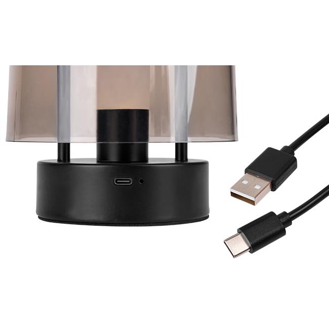 Lampa stołowa LED Kampi 2w1 3CCT akumulator czarna 6 Lampa stołowa LED Kampi 2w1 3CCT akumulator czarna - obrazek 6