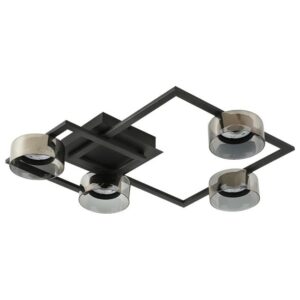 Żyrandol LED GX53 Glossy x4 czarny dymiony