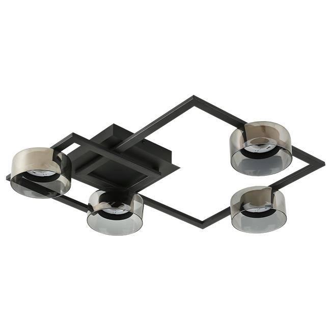 Żyrandol LED GX53 Glossy x4 czarny dymiony 1 Żyrandol LED GX53 Glossy x4 czarny dymiony