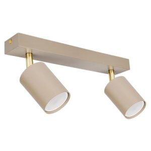 Kinkiet GU10 LED Bardo ruchomy x2 beż+złoty