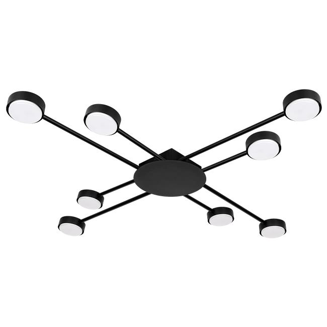 Żyrandol LED GX53 Zibo x8 czarny 1 Żyrandol LED GX53 Zibo x8 czarny