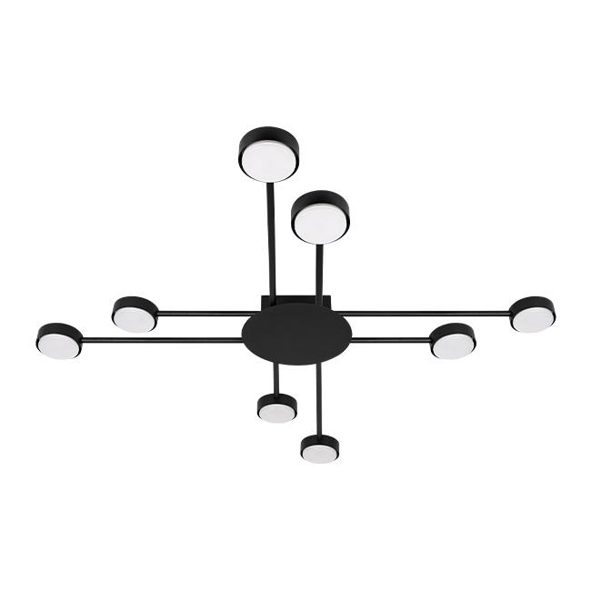 Żyrandol LED GX53 Zibo x8 czarny 3 Żyrandol LED GX53 Zibo x8 czarny - obrazek 3