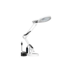 Lampa biurkowa kreślarska Lena lupa 3CCT 10W biała