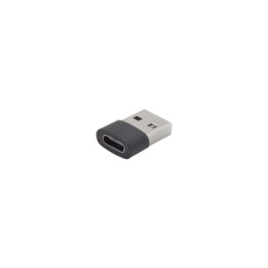 Adapter USB-A USB-C czarny — oświetlenie LED
