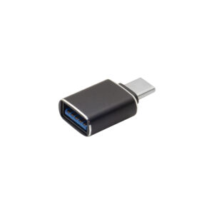 Adapter USB-C USB-A czarny — oświetlenie LED