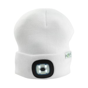 Czapka z latarką LED Biała 1W 6000K — oświetlenie LED