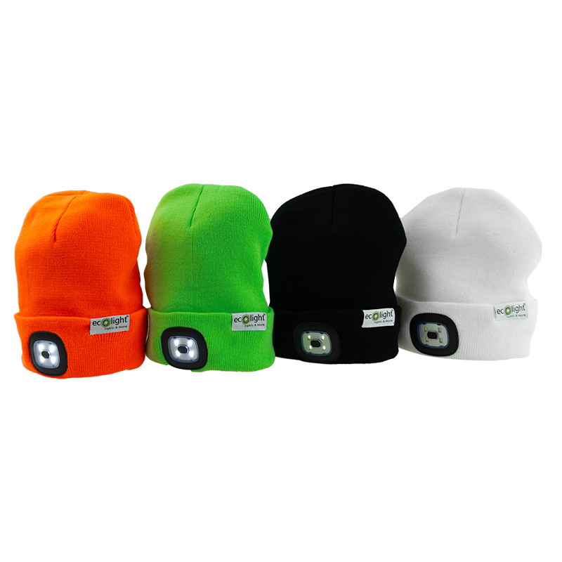 Czapka z latarką LED pomarańczowa 1w 6000k 9 Czapka z latarką LED pomarańczowa 1w 6000k - obrazek 9