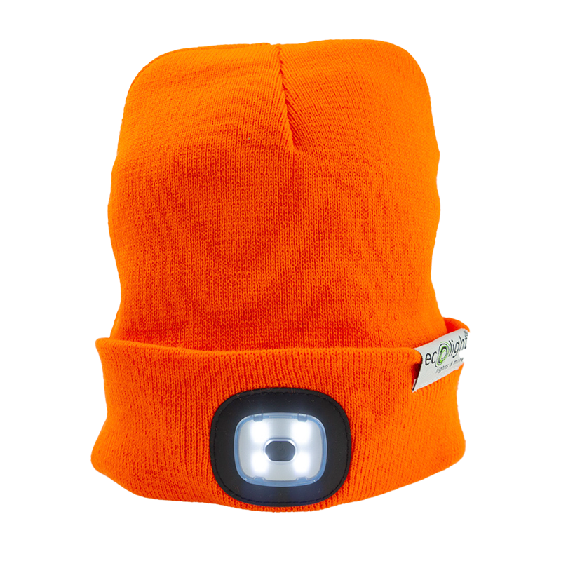 Czapka z latarką LED pomarańczowa 1w 6000k 1 Czapka z latarką LED Pomarańczowa 1W 6000K — oświetlenie LED