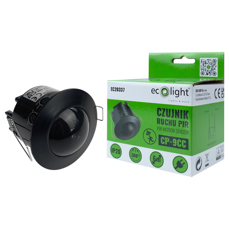 Czujnik ruchu PIR cp-9cc ip20 360° 6m 600w 3 Czujnik ruchu PIR cp-9cc ip20 360° 6m 600w - obrazek 3