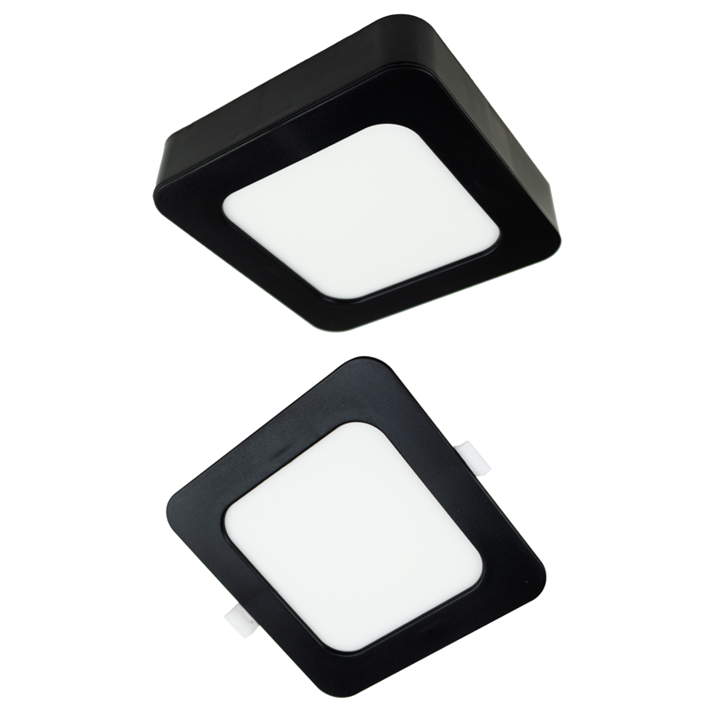 Downlight 12w kwadrat CCT 2W1 czarny 1 Downlight 12W kwadrat CCT 2w1 czarny — oświetlenie LED